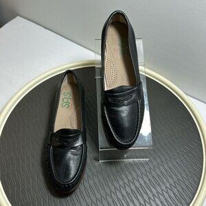 SAS Women's Slip On Black Shoes Size 7AAA Classic Pennyloafers Business Casual